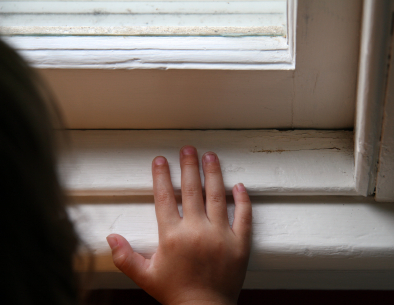 Window Sill with Hands